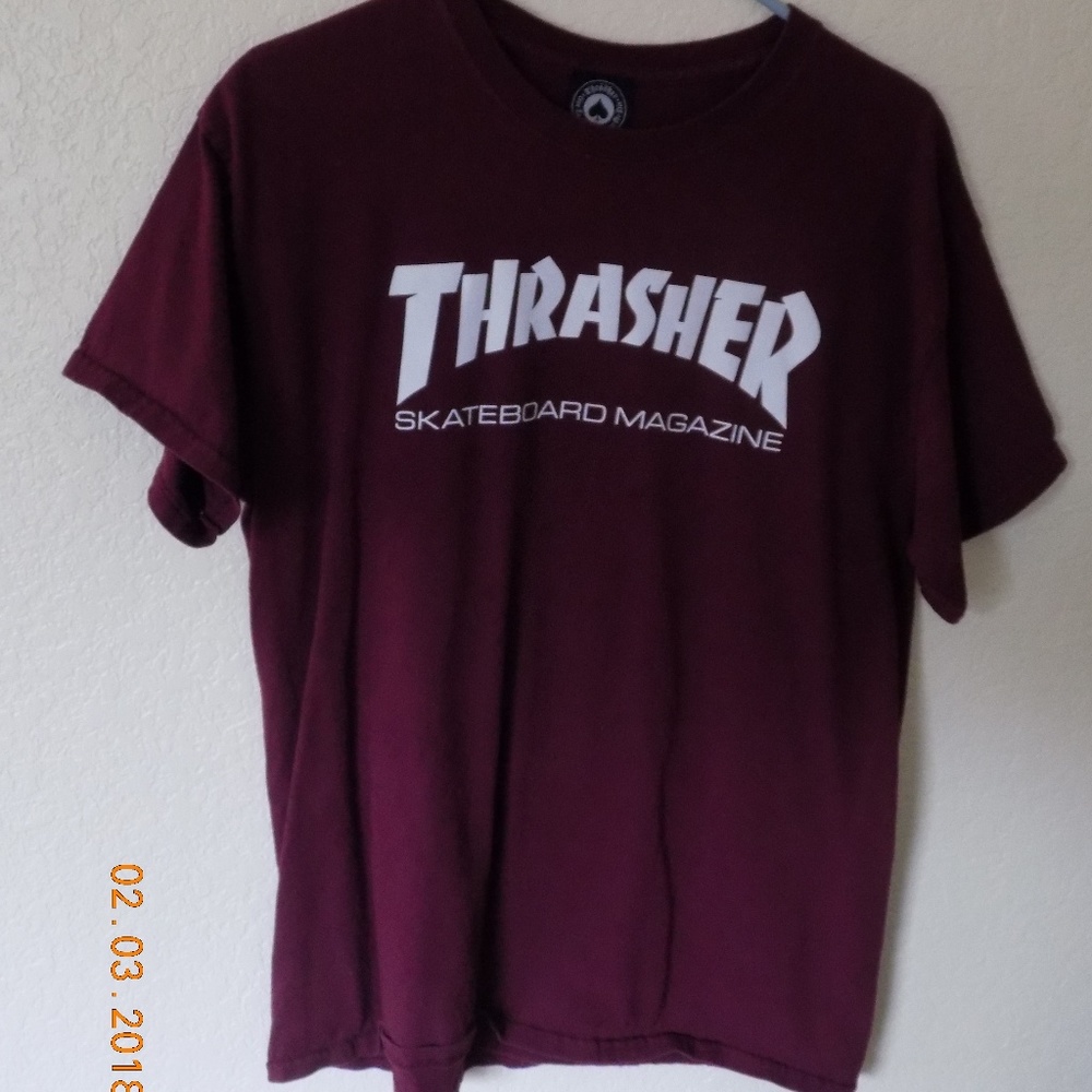 Maroon THRASHER L, Tshirt